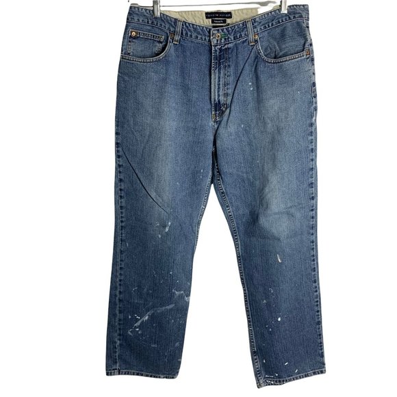 Tommy Hilfiger Other - Tommy Hilfiger Denim Jeans 36/30 Med Wash Relaxed Fit Painter Straight Leg